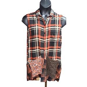 Paula Best Santa Fe Upcycled Art to Wear Tunic Vest XL/XXL Lagenlook
